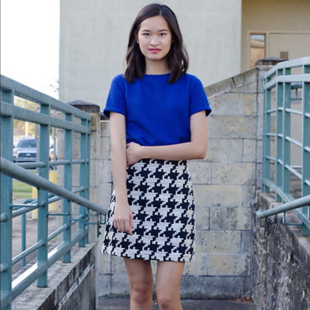 H&M Houndstooth City Skirt